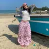 [Pantalones de Pierna Ancha con Lunares Amarillos Estilo Americano de Calle Chica Caliente para Mujer de Primavera y Otoño] Pantalones Plisados de Longitud Completa Ligeros Sueltos Casuales Deportivos