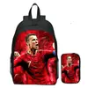 Cristiano Ronaldo Cr7 Estrella del Fútbol Nueva Mochila Escolar para Niños Mochila Juvenil para Hombres y Mujeres Mochila Personalizada DIY