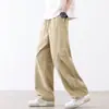 26 Pantalones Deportivos Casuales de Pierna Recta para Hombre de Primavera y Verano, Pantalones Anchos Sueltos Estilo Hong Kong, Pantalones de Trabajo Americanos tipo Paracaidista, Modernos