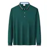 Novas camisas polo de manga longa para comércio exterior, feitas sob medida para outono e inverno, tops masculinos adequados para uso no escritório, uso casual e vestimenta de trabalho.