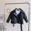 2026 Nuevas Chaquetas de Moda para Primavera y Otoño para Niñas y Niños, Chaquetas Cortas de Cuero tipo Motociclista para Niños