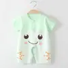 Ropa de una pieza para bebé recién nacido verano mameluco de manga corta 0 ropa de verano para bebé niña niño 1 año 6 delgado 3 meses algodón puro