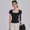 Conjunto deportivo casual para mujer para verano, ligero, adecuado para usar al aire libre, correr, fitness, pantalones cortos ajustados de cintura alta estilo americano, ropa de yoga