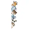 Lado Izquierdo Torcido Panda Rojo Autoadhesivos de Pared Dibujos Animados Animales Lindos Habitación Infantil Pegatinas Decorativas de Pared BR0291F