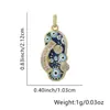 Collar de Chanclas para Mujer, Colgante de Ojo con Goteo de Aceite, Chanclas Europeas y Americanas Personalizadas, Cadena para Clavícula Incrustada con Diamantes, Accesorios Transfronterizos