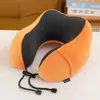 Almofada em Formato de U de Espuma de Memória para Suporte da Coluna Cervical, Travesseiro de Pescoço para Viagem Transfronteiriça com Logotipo Personalizado