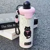 Taza térmica aislada de bola flotante de alto valor, gran capacidad, acero inoxidable 316, taza de café para mujer, linda, portátil, para exteriores, de mano