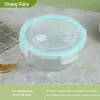 Marmita de Vidro Borossilicato Alto, Segura para Micro-ondas, Geladeira e Freezer, Recipiente de Vidro Borossilicato Alto para Trabalhadores de Escritório