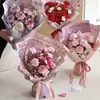 Papel de embrulho para buquê de cravos do Dia das Mães, papel moderno do amor de mãe, embalagem floral para presente DIY feito à mão atacado