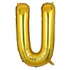 Globos de Papel de Aluminio de 16 pulgadas Versión Americana Dorado Letras Inglesas A-Z Números 0-9 Banner de Decoración para Fiesta de Cumpleaños Venta al por Mayor