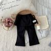 Conjunto de Tres Piezas para Bebé Estilo Chanel: Chaqueta, Camisa Base con Borde Enrollado, Pantalones de Punto Acampanados - Versión Coreana Otoño 2026