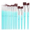Pincel de Maquillaje Facial para Niños Transfronterizo Set de 17 Piezas Pintura Corporal para Escenario Línea de Gancho en Relieve Nailon Pincel para Pintura al Óleo