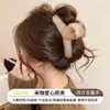 Pinza de Garra de Felpa Otoño e Invierno para Mujer Tacto de Alta Gama 2026 Nuevo Estilo para Cabello Grueso Parte Posterior de la Cabeza Pinza de Tiburón Pasador Accesorios para el Cabello