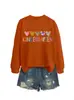 Amazon Wish site independente casual versátil feminino creche cinco cores coração moletom para comércio exterior