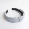 Nueva Diadema de Tela Retro Elegante Anudada Estilo Coreano Moda Diadema Ins Ancha Tejida Diadema Anudada Accesorio para el Cabello