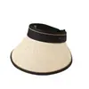 Sombrero de Sol de Verano Estilo Nuevo para Mujer con Protección Integrada para el Cuello Sombrero de Sol para Vacaciones en la Playa Sombrero de Sol de Paja Elegante Moderno Versátil