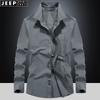 Camisa Casual de Negocios de Manga Larga para Hombre JEEP SPIRIT Primavera y Otoño, Talla Grande, Top de Algodón Moderno para Hombre 3575