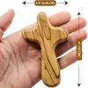 Cruz Personalizada de Madera de Olivo Transfronteriza para Oración, Cruz Decorativa de Madera, Pieza de Oración Manual de Madera de Olivo