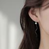Colorido Arete de Línea de Perla Ji de Sirena Elegante Estilo Chanel para Mujer Lujo Ligero Combinable Estilo ins Aretes Largos de Borla Ondulada