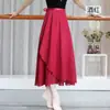Stock Listo Falda de Media Longitud para Adultos Falda de Baile Ballet con Cordones Ropa de Práctica Delantal Gasa Extendido Ligero Falda de Maestra