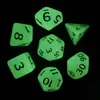 Juego de Dados Poliedros D&D con Patrón de Mármol, Color Mixto Transparente D4D6D8D10D12D20 Caras, Coc, Juego de Mesa, Juego de Siete Piezas