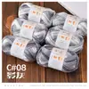 Hilo de fibra de bambú para tejer suéteres DIY hechos a mano, hilo de algodón para verano, materiales de punto de lino Tencel, kit de ganchillo, ovillo de hilo