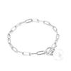 Conjunto de Joias Cassia Novo Aço Inoxidável Atacado Moda Europeia e Americana Simples Corrente Quadrada Colar de Pérolas Conjunto de Pulseira