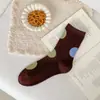 Novas Meias Femininas Estilo Japonês com Bolinhas para Outono e Inverno 2026, Meias de Algodão Absorventes de Suor e Respiráveis, Meias Longas Zhuzji Atacado