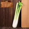 Modelo de pepino de simulación Rodajas de pepino gordo Fruta de pepino verde Gabinete de frutas y verduras Decoración para transmisión en vivo de cocina Accesorios Juguetes para casa de juegos