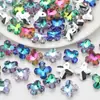 Accesorios Colgantes de Cristal para Collares Pequeños DIY Estrella Corazón de Melocotón Luna Estrella de Mar Oso Hoja de Arce Múltiples Tamaños Coloridos Agujero para Colgar