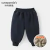 Chaquetas de Terciopelo Kaka Panda para Niños Trajes de Pantalón Infantiles Ropa de Invierno para Niñas Bebé Ropa Cálida de Otoño e Invierno para Bebés