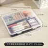 Caja de Almacenamiento Transparente Multifuncional de Gran Capacidad con Pinzas para Maquillaje, Organizador de Compartimentos para Escritorio del Hogar, Caja de Almacenamiento Portátil