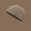 Gorro para hombres a la moda, gorro de hip-hop para propietario, gorro elegante de streetwear, gorro de lana de retazos para hombre, gorro de punto versátil