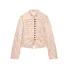 Bestseller Transfronteiriço AliExpress Moda Feminina Nova Primavera Simples e Elegante Versátil Estampa Floral Jaqueta Slim