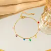 Serie Minimalista Dopamina Francesa Set de Acero de Titanio de Color Cadena para Clavícula Pulsera Tobillera Accesorios