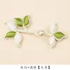 Cheongsam tradicional estilo chinês com botões de pérola dupla flor tecida à mão, acessórios de embelezamento de vestido Hanfu retrô