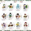 RFM052 Bombilla de Luz Reflectante Magnética Navideña Muñeco de Nieve Santa Claus Pegatina Decorativa Reflectante Magnética para Carrocería de Coche