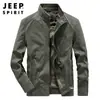 Venta al por mayor del fabricante Otoño Nuevo Estilo Ajuste Holgado Casual Juventud Cremallera Deportiva Algodón Chaqueta con Bolsillos Laterales para Hombre