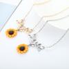 Collar de moda europeo y americano con diseño de girasol, hojas y flores, collar corto exagerado, accesorios para mujer, comercio electrónico transfronterizo.