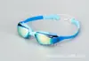 Gafas de natación para niños para Amazon transfronterizo, gafas de natación de silicona con puente nasal de una sola pieza, antivaho, impermeables, color degradado, gafas de natación unisex