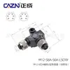 Conector M12 Zhengcheng Adaptador L I 3PIN4D5B código 8 enchufe de aviación impermeable macho y hembra de 12 núcleos