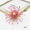 Flores artificiales de seda, alfiletero de plástico, accesorio para el pelo de crisantemo, horquilla de flor artificial DIY, decoración para birrete de graduación, flor artificial de crisantemo pinza de cangrejo