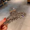Horquilla de Cristal Exquisita y de Lujo Ligero para la Parte Trasera de la Cabeza de Mujer, Pinza de Tiburón de Tocados de Gama Alta, Nueva Horquilla de Moda