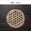 Base de Bar de Bambú Tejido Cifrado de Bambú Plato de Feria Pequeño de Bambú Red de Rejilla Pequeña de Bambú Rejilla Hexagonal Posavasos Cerca de Jardín de Infancia