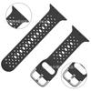 Correa de silicona deportiva perforada de dos colores compatible con Apple Watch. Fabricante en stock. Correa de iWatch al por mayor.