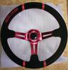 Cuero de fibra de carbono cuero calvo felpa esmerilada volante volante modificado carreras 14 pulgadas pvc volante cóncavo Universal