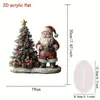 Igloo de Natal Acrílico 2D Transfronteiriço Papai Noel Rena Boneco de Neve Enfeites de Mesa