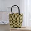 Cesta de Verduras Tejida Bolso Estilo Ins Gran Capacidad Bolso de Mano Nicho Bolso de Playa Colorido Bolso de Mujer
