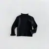 Suéter lindo de cuello alto para niñas, nueva colección otoño/invierno 2026, suéter de punto liso para bebés niñas, capa interior para niños, zdm6592