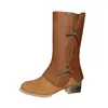 Zapatos Planos de Color Sólido 2025 para Mujer Otoño e Invierno Talla Grande Botas Martin Botas de Mujer Comercio Exterior con Puño Cremallera Lateral Tubo Corto Transfronterizo Estilo Nuevo